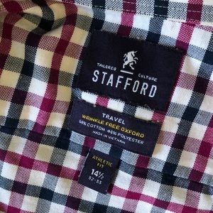 Pink Striped Mens Button Up Dress Shirt w/ Pocket